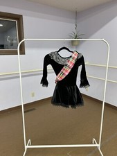 Girl's Dance Costume, Dansco, Child's Large, Black  Plaid, New