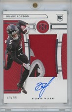 2022 Drake London National Treasures RC AUTO Logo Patch /99