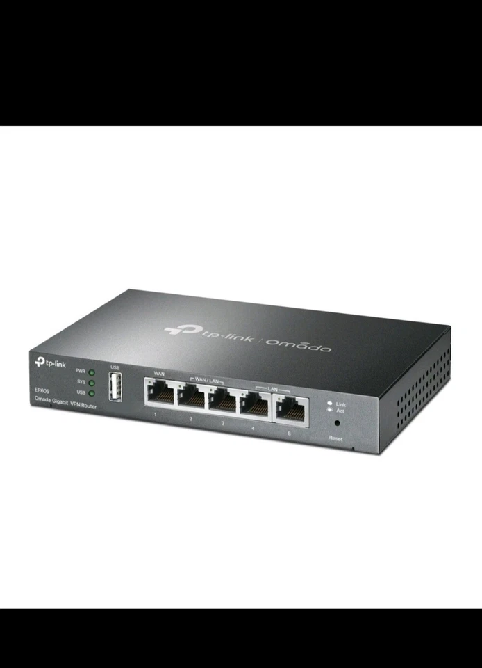 TP-Link ER605 v2 | Omada 5-Port Gigabit Multi-WAN VPN Router | 3 Config WAN/LANs - Image 3 of 4