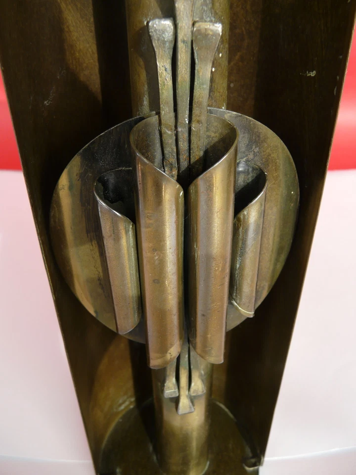 Chandelier oeuvre de CZESLAW PALCZEWSKI Pologne 1970 en metal - Photo 2/4