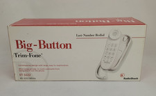 Vintage Radio Shack Big-Button Wall Phone Trim-Fone ET-3222 Last-Number Redial