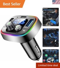 Bluetooth Car Adapter 5.4, FM Transmitter, 48W PD/QC Fast USB Charger