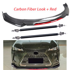 For Lexus Nx250 Nx300 Carbon Fiber Front Bumper Lip Spoiler Splitter Strut Rods For Lexus Nx250 Nx300 Carbon Fiber Front Bumper Lip Spoiler Splitter Strut Rods