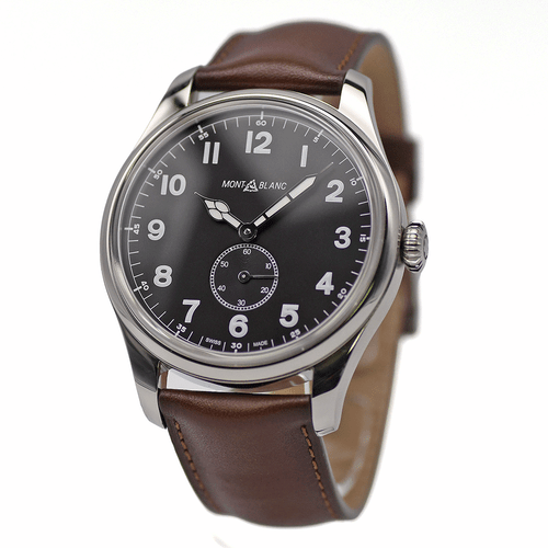 MONTBLANC WATCH 1858 AUTOMATIC SMALL SECOND 115073 AUTOMATIC SS/LEATHER MEN'S - Picture 3 of 9