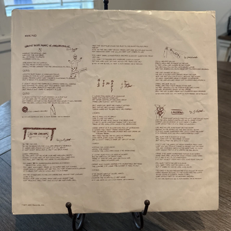 Jimmy Buffett - Changes In Latitudes, Changes In Attitudes 1977 Pressing VG+/EX - Image 4 of 4