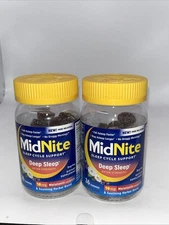 2x MidNite Deep Sleep Extra Strength 10mg Melatonin Sleep Aid Exp 01/31/26++