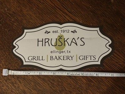 Hruskas Vinyl Sticker Ellinger Texas 