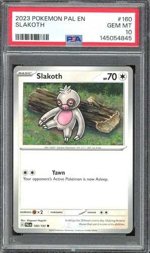 Pokemon TCG Scarlet & Violet Paldea Evolved #160 Slakoth PSA 10