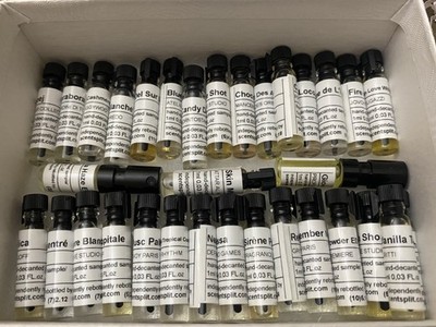 Mixed LOT of 30 Perfume Samples 1ml each NICHE Jovoy Gritti Mind Games + More