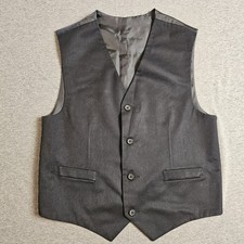 Men's Black Formal Suit Vest Waistcoat Size Small 4 Button Dress Tuxedo Vest