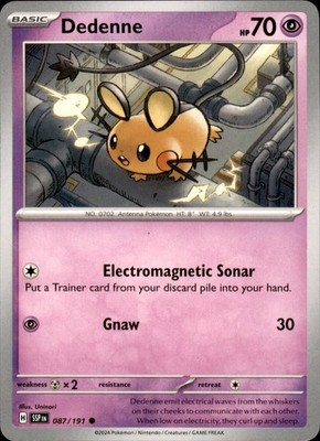 Dedenne 087/191 Pokemon Surging Sparks Common NM