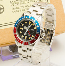 [EXC+5 w/ BOX] WMT Green Label Pepsi 32mm Black Dial JAPAN Quartz Unisex Watch