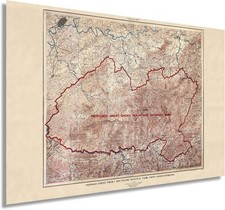 1926 Proposed Great Smoky Mountains National Park Vintage Map Wall Art Poster