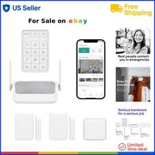 Home Security Core Kit Wireless Sensor System with App Control and 24/7 Monit...