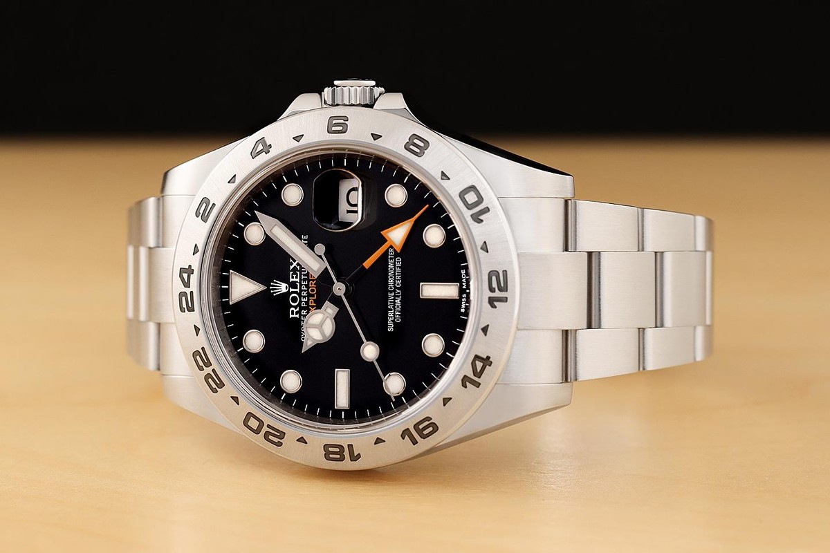 2012 CARD ROLEX EXPLORER II 216570 42MM BLACK GMT STAINLESS STEEL