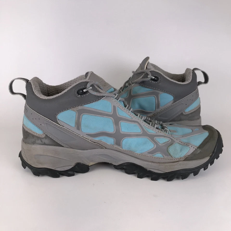 North Face женщин синий серый средний верхний туризм тропа ботинки Vibram туфли размер 8 - Изображение 4 из 4