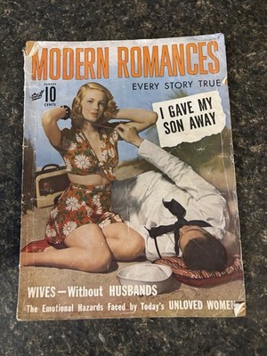Modern Romances Magazine August 1942 Illustrated Romance Relationships Vintage