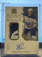 2023-24 Upper Deck The Cup 171 Isak Rosen GOLD Rookie Patch Auto /24 Sabres Jets