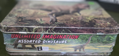 PLAYBEA Unlimited Imagination Assorted Dinosaurs Set in Tin Case Ages 3-5