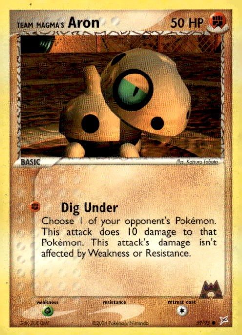Team Magma's Aron Common Team Magma vs Team Aqua 59/95 NM