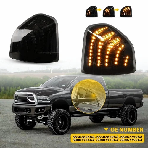 2X Side LED Sequential Amber Signal Turn Back Light Fit DODGE RAM 1500 2500 3500