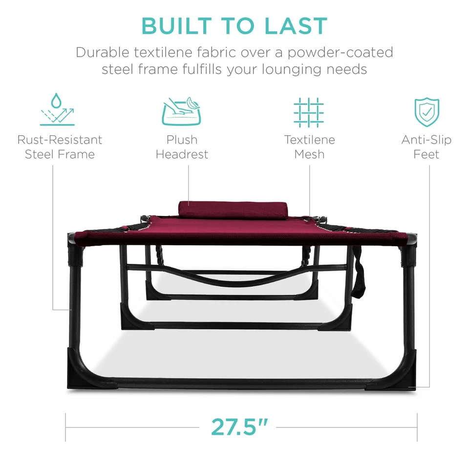 Патио шезлонг шезлонг, портативный открытый складной кресло для газона, с 8 P... - Изображение 4 из 4