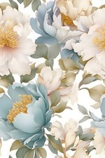 Peel and Stick Wallpaper - Peony Vintage Floral Removable 17.7" x 236.2"
