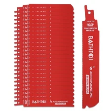 25 Pack 6 Inch 14/18 Tpi Reciprocating Saw Blades for Metal Cutting