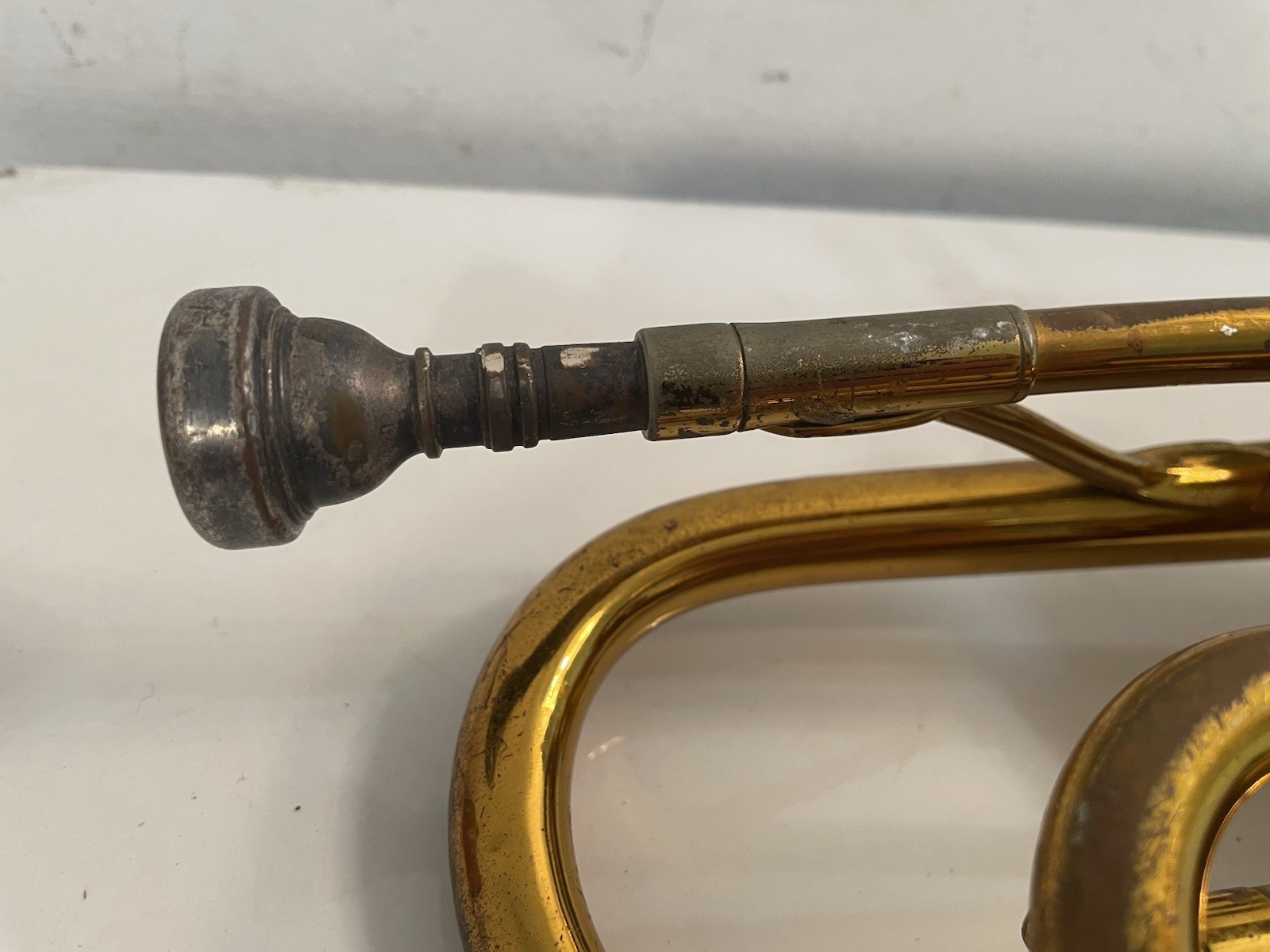 King Cleveland 602 USA Cornet Trumpet W/Mouthpiece #663560 1970’s Brass No Case