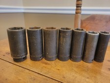 7 pc Snap On Tools Deep Impact Sockets SIM SERIES