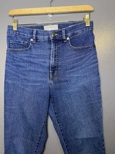 Everlane High Rise Ankle Jeans Womens 28 Medium Wash Blue Slim Stretch Denim