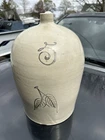 Antique 5 gallon Black Birch Leaf Stoneware Crock Beehive Jug Red Wing