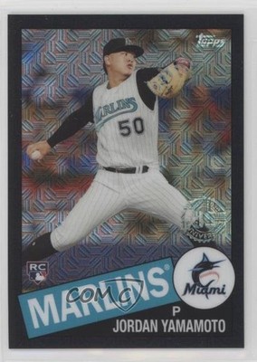 2020 Topps Silver Pack 1985 Chrome Baseball Black Jordan Yamamoto Rookie RC hg6
