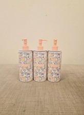 Soap Dispensers-Next of 3 Multi Floral Reusable Soap Dispenser Bottles Pump New