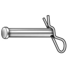 Clevis Pin, Headed, 1/2 In Pin Dia, 2 1/2 In Shank Lg, Steel, Zinc Plated