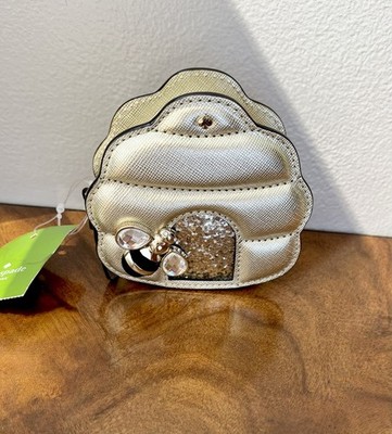 Kate Spade Retired DOWN THE RABBIT HOLE  3D OH HONEY BUMBLE BEE HIVE COIN PURSE