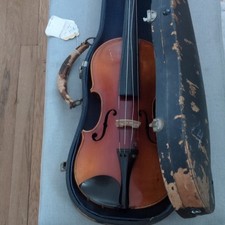Brown Acoustic Violin Maple 4-String Right Handed Varnish Chinrest Hard Case