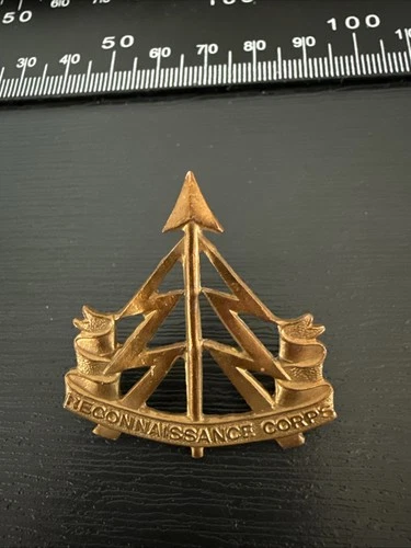 WWI/ww2. Reconnaissance Corps Cap Badge gilded  R11