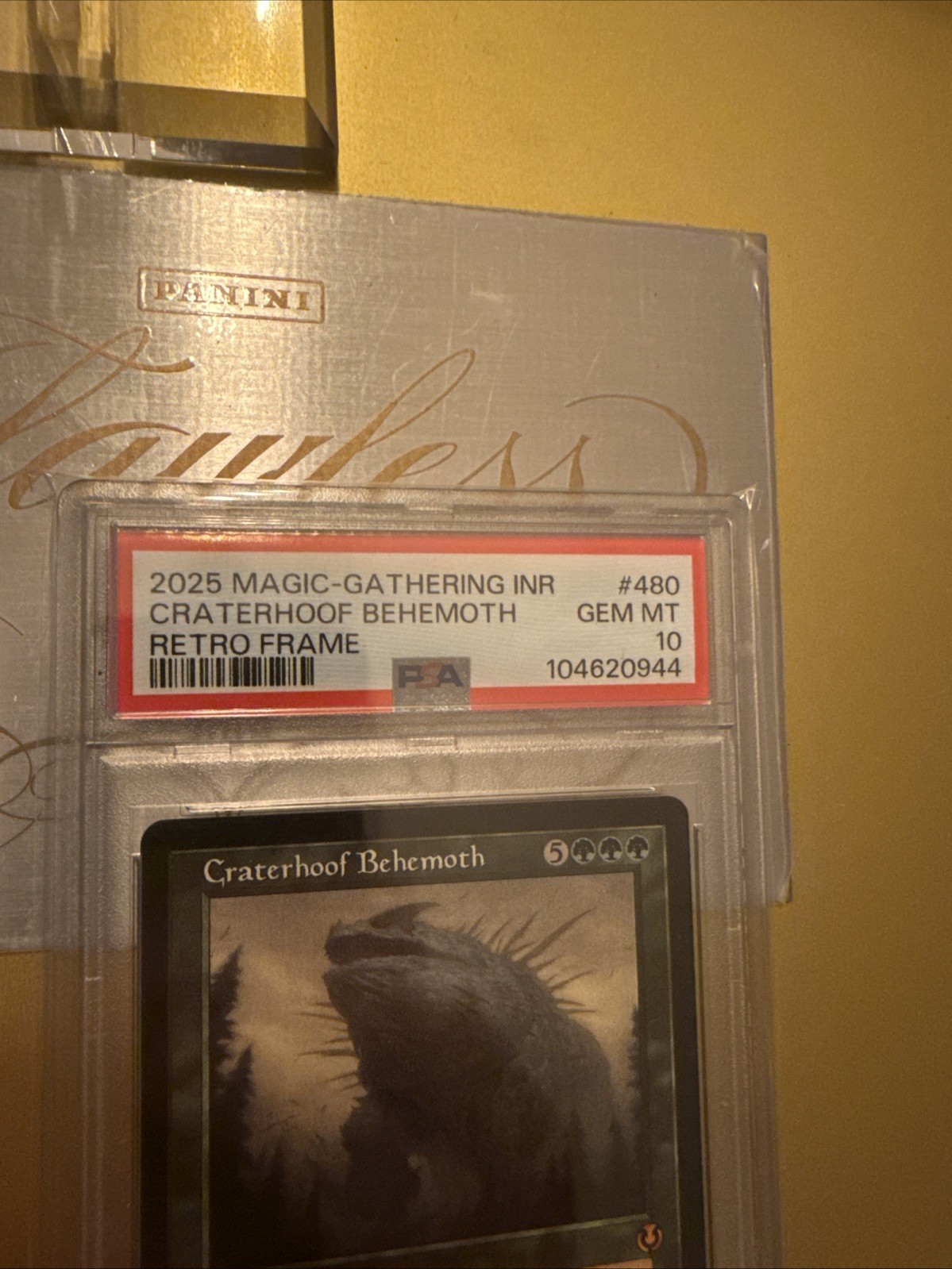 2025 MTG INNISTRAD REMASTERED RETRO FRAME #480 CRATERHOOF BEHEMOTH PSA 10 view 2