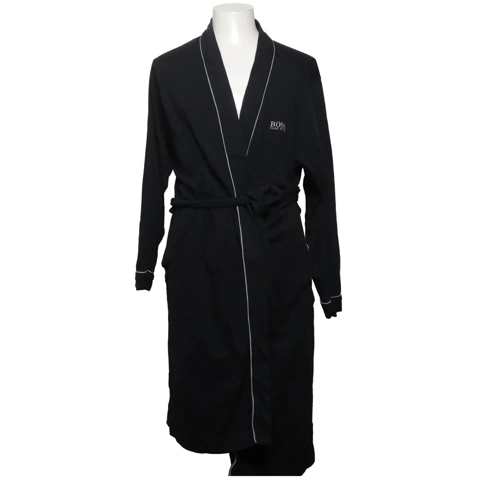 Hugo Boss, peignoir, taille : M, noir, coton, unicolore, homme #rk2 - Photo 1/4