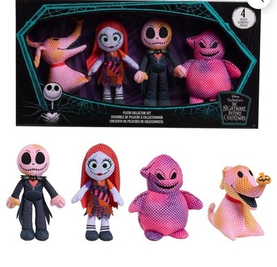 Disney Nightmare Before Christmas Plush Collector Set Jack Sally Oogie Zero NEW