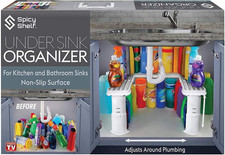 Expandable under Sink Organizer and Storage I Bathroom under the Sink Organizer