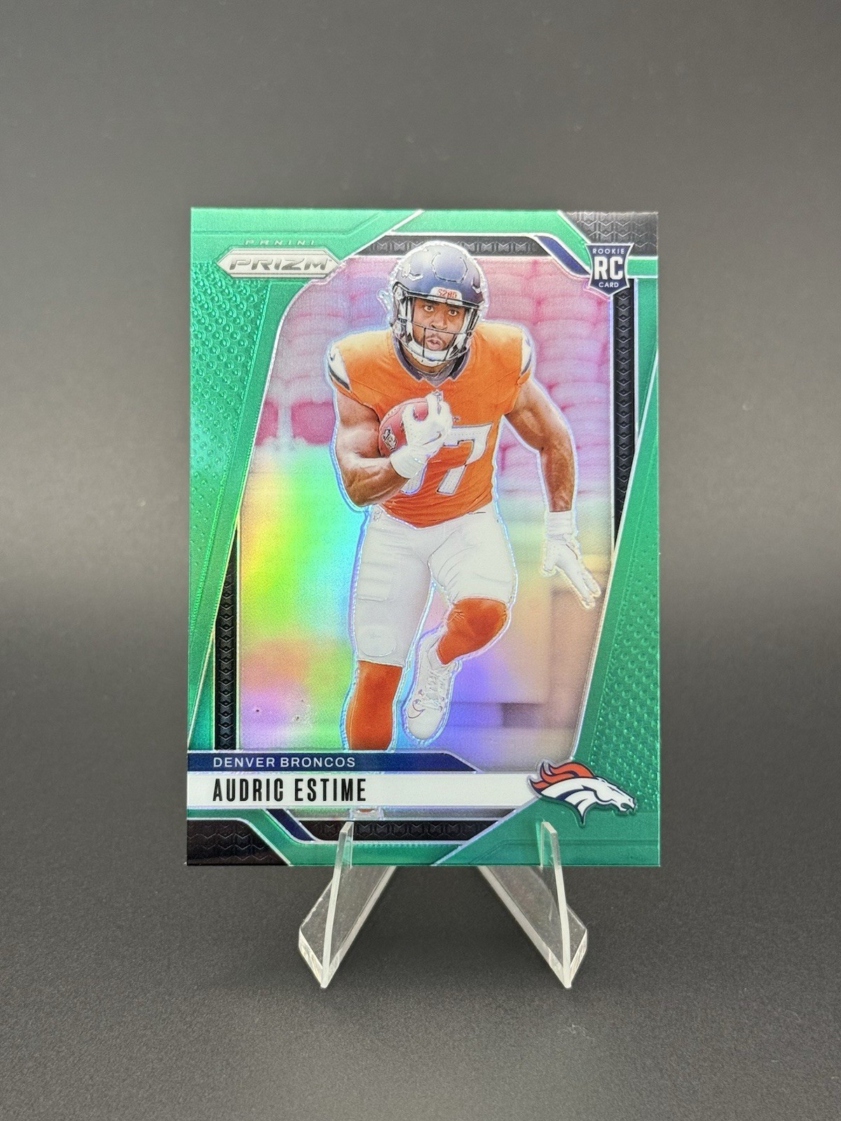 2024 Panini Prizm - Rookies Audric Estime #306 Green Prizm (RC)