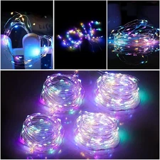 4Pack Multicolored Battery Operated LED Fairy String Lights Christmas Decoration