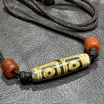 Old Tibetan Nepalese Himalayan Ancient 4 eye Old Dzi Talisman Beads Amulet abc7