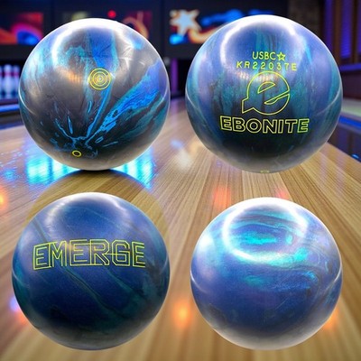 15lb Ebonite Emerge Hybrid - Plugged & Resurfaced Bowling Ball   Amazing Pour!