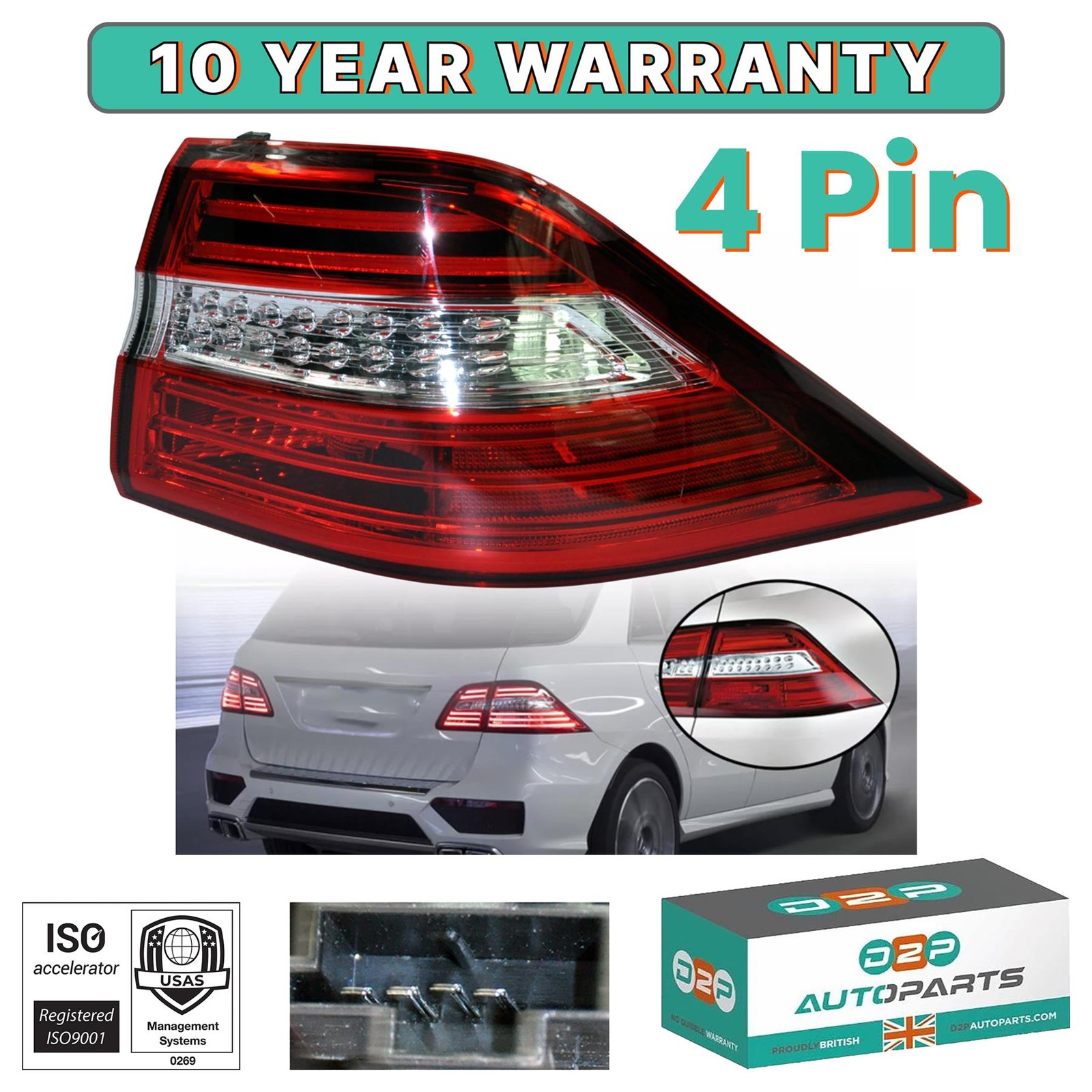 FOR MERCEDES-BENZ M-CLASS W166 ML-250 ML-350 ML-400 ML-500 REAR TAIL LIGHT RIGHT