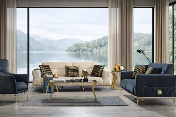 Sofas Und Sessel Im Modernen Design Mit Goldenen Akzenten Stilvolle MöBel-image