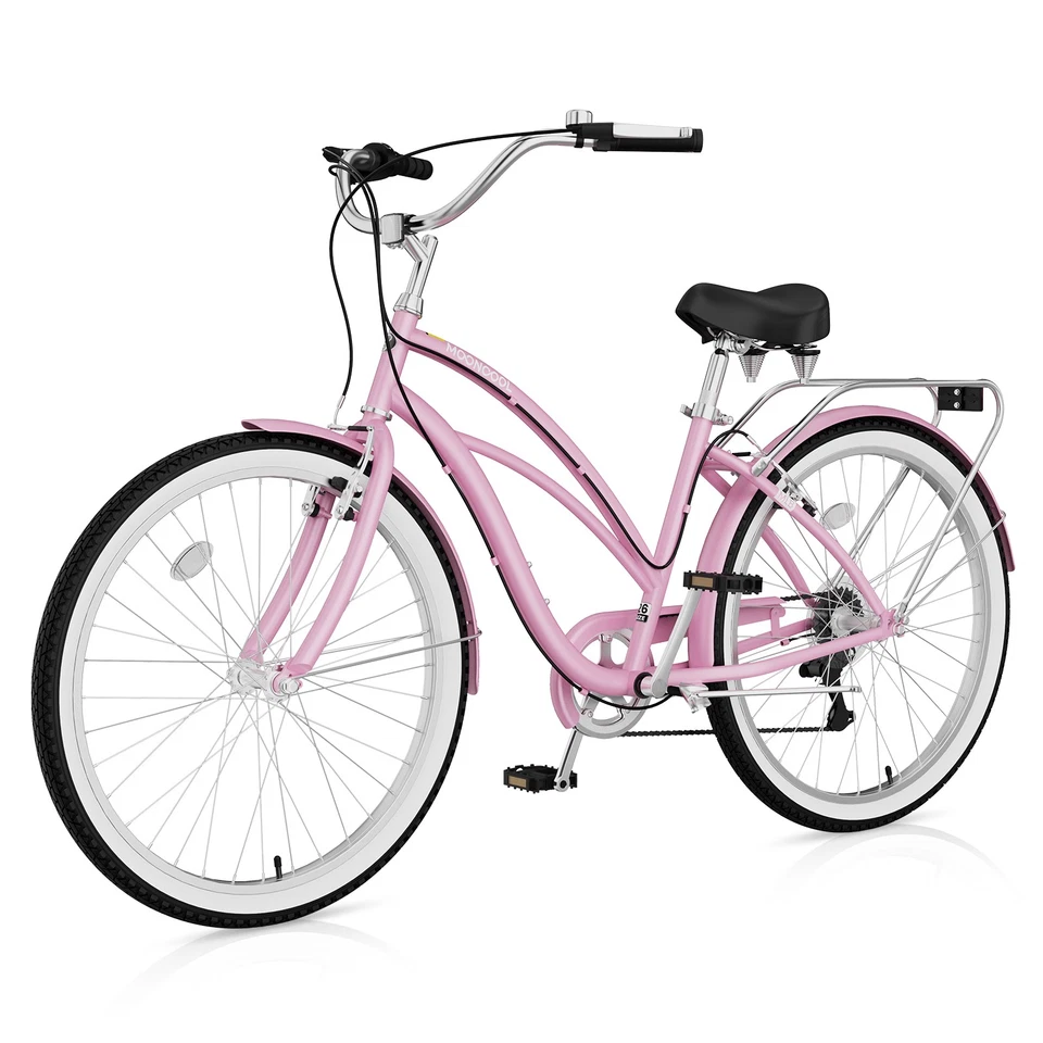 NAIZEA Cruiser Bike for Adults 26/24" Step-Through Bicycle Classic Beach Bikes - Image 4 of 4