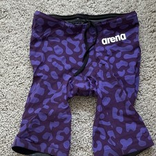 Arena Powerskin Carbon Purple Print Jammer Competitive Swimwear Size 26